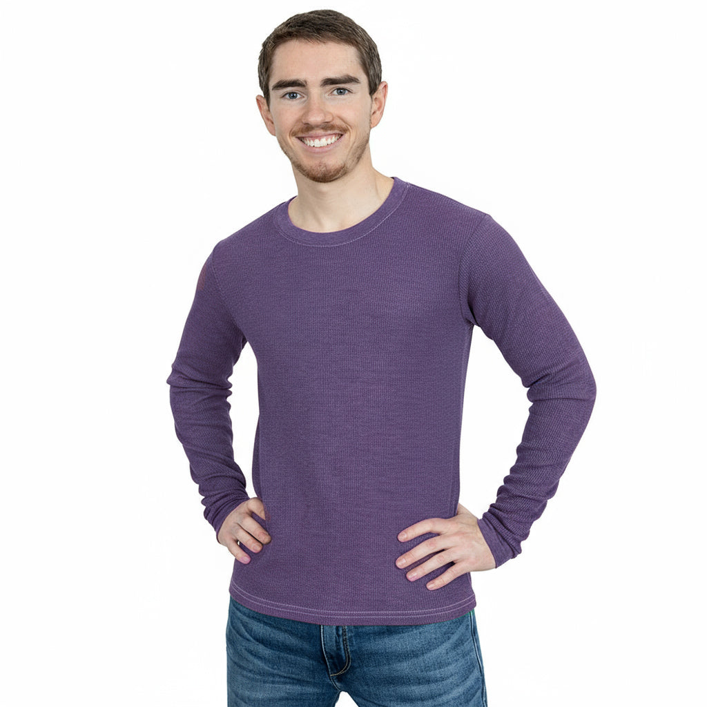 Violet Purple Baby Thermal Long Sleeve Shirt (SIZE S)