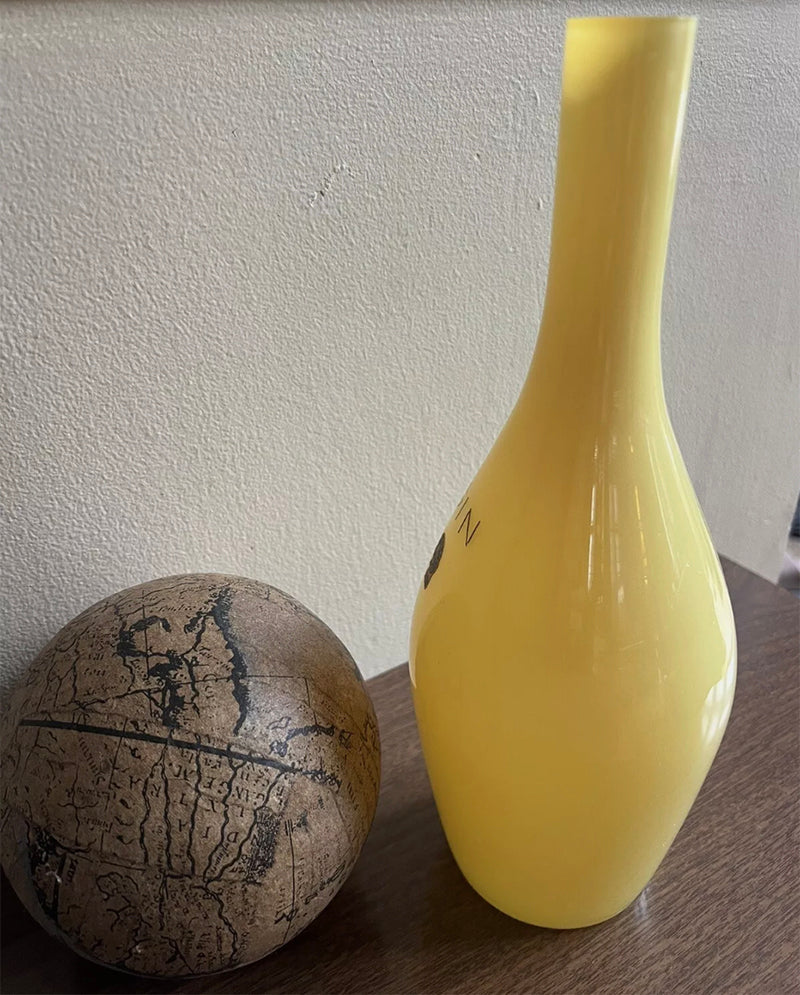 Vintage Danish Kastrup Glass for Raymor Yellow Glass Gin Decanter