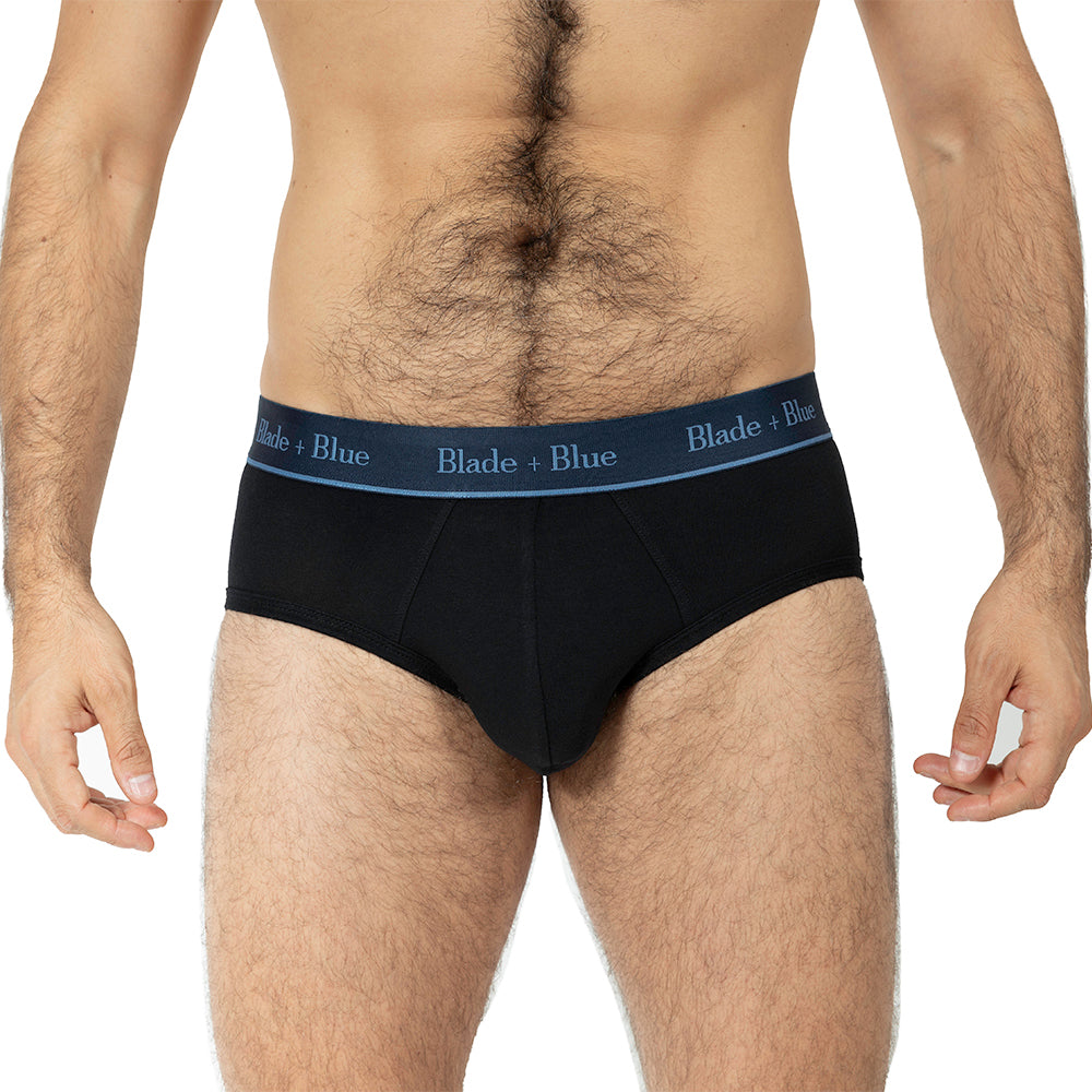 Black Low Rise Brief Underwear - Made In USA