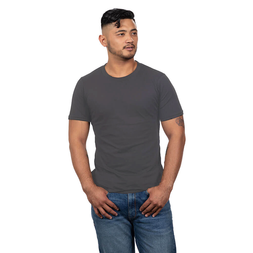 "Kicker" : Dark Slate Gray Cotton T-Shirt