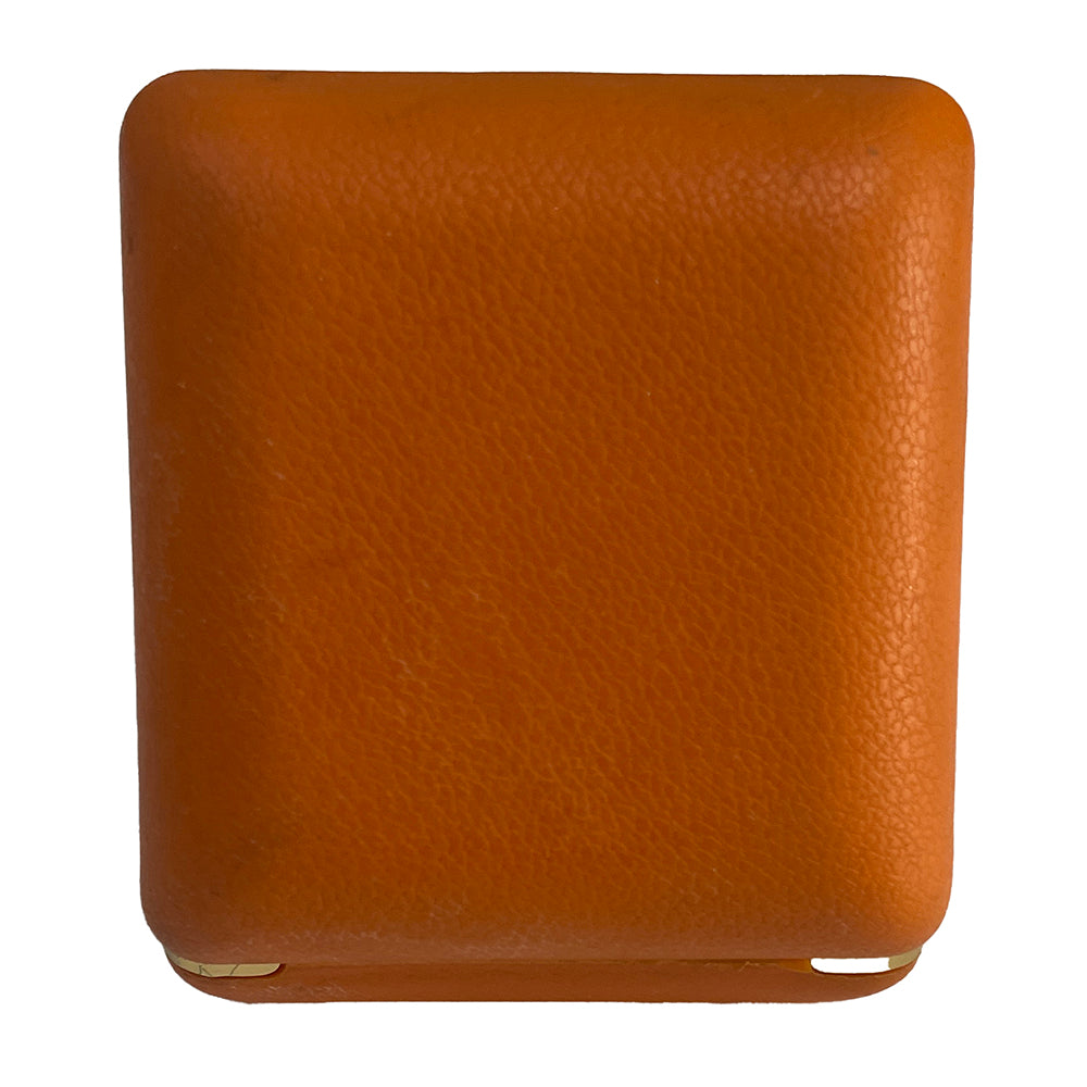 Vintage Mid Century Orange Fold-Up Travel Alarm Clock