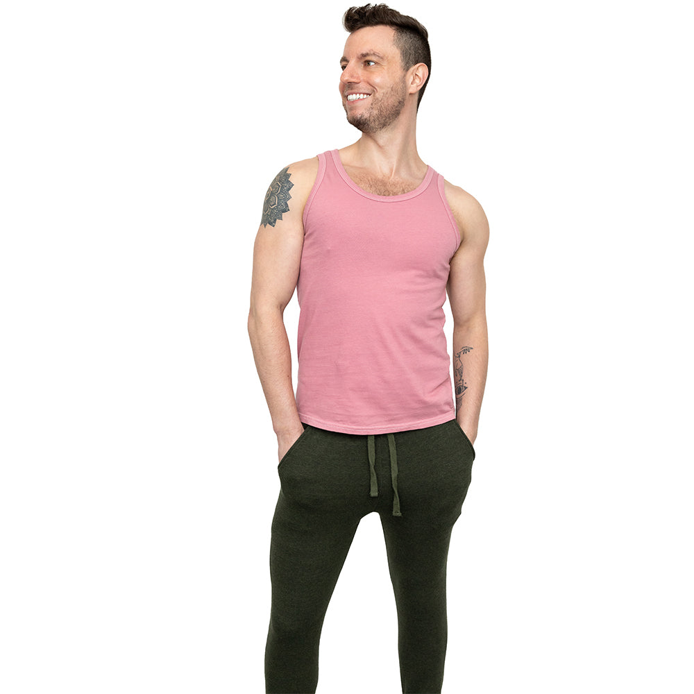 The "Bruiser" Cotton Tank Top in Spring Pink (L & XL)