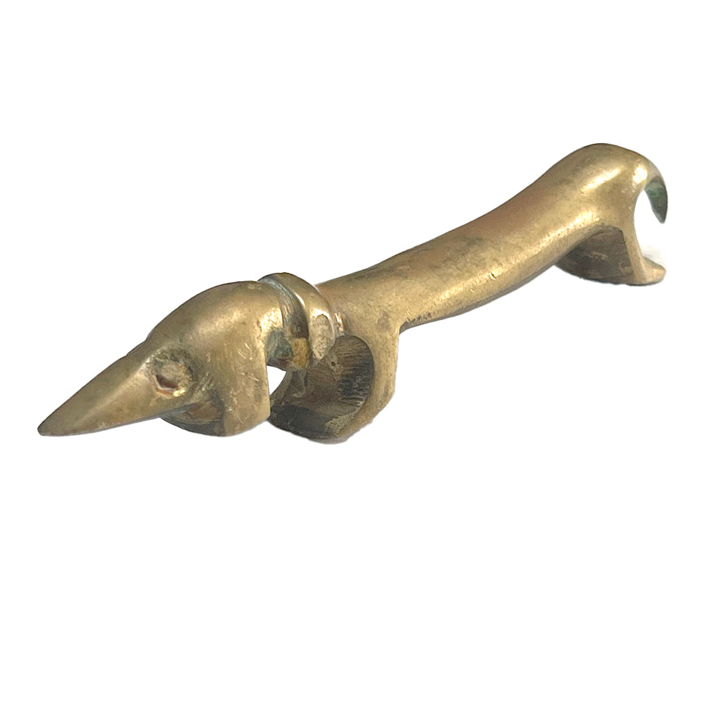 Vintage Dachshund Brass Bottle Opener