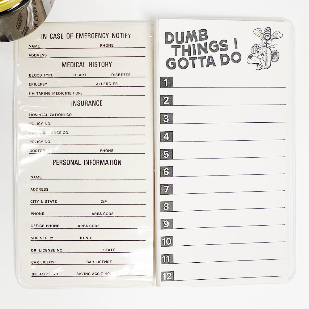 Vintage Dumb Things I Gotta Do Notebook