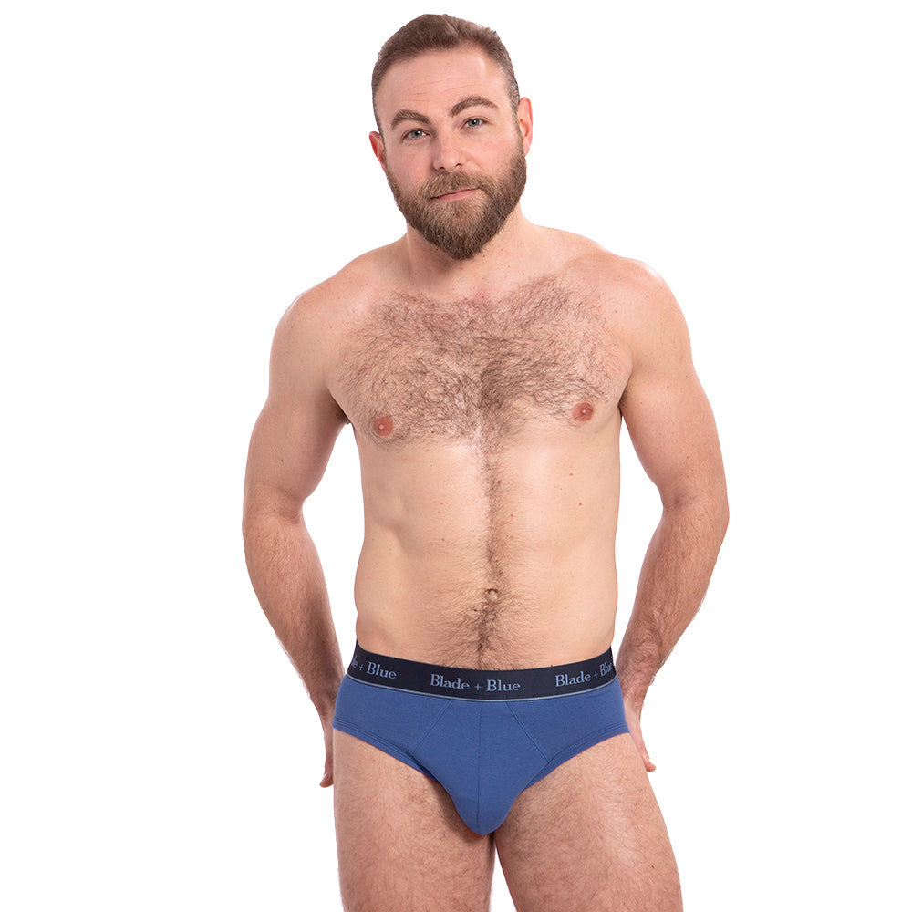 Hero Blue Low Rise Brief Underwear - Made In USA