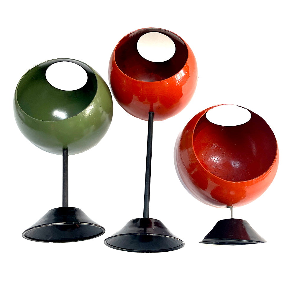 Vintage Mid Century Set of Egg-Shaped Candle Sconces