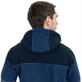 Blue Colorblock Stripe Popover Hoodie
