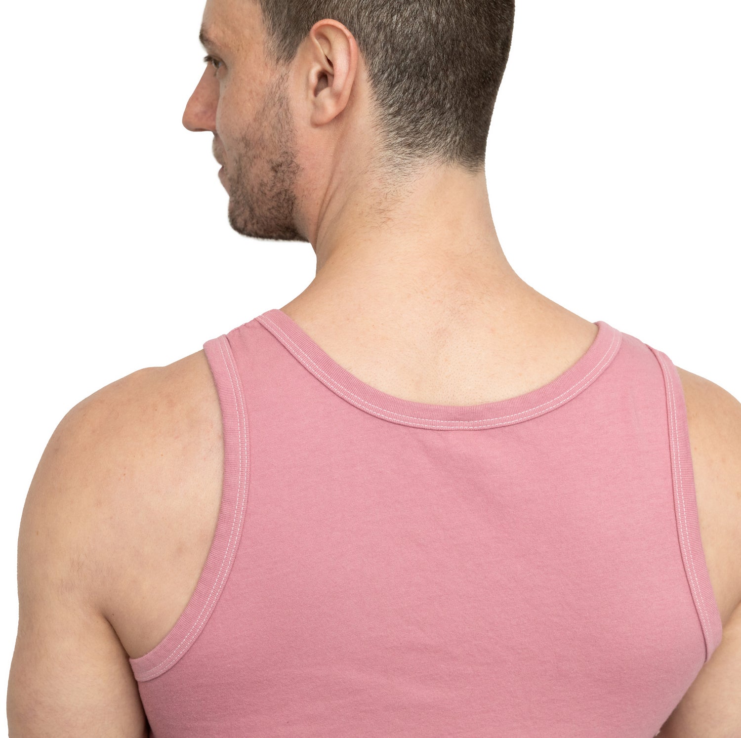 The "Bruiser" Cotton Tank Top in Spring Pink (L & XL)