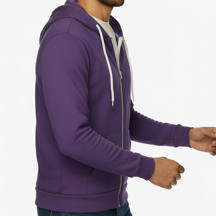Varsity Purple Full Zip Hoodie