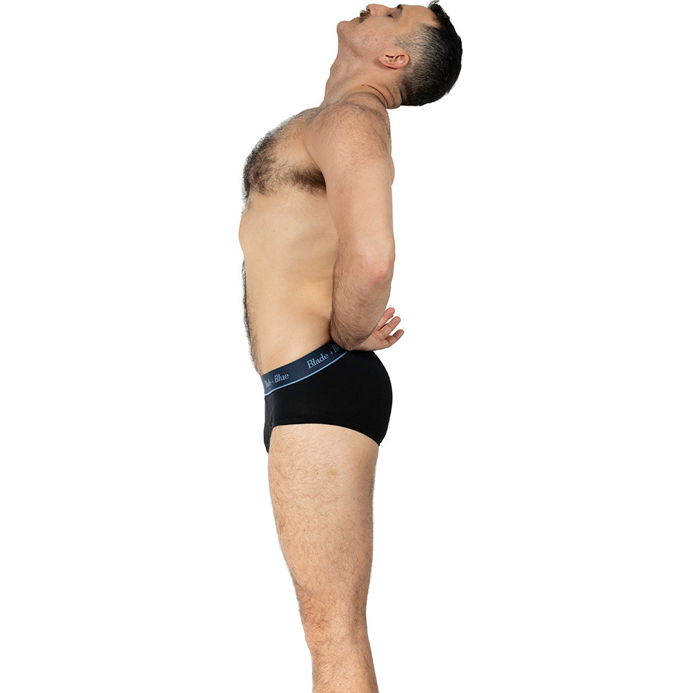 Black Low Rise Brief Underwear - Made In USA