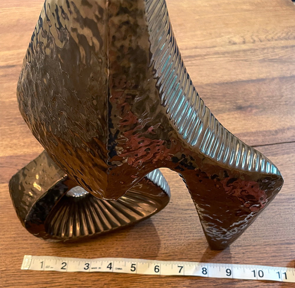 Vintage Jonathan Adler Brutalist Reform Pebbled Sculpture Vase