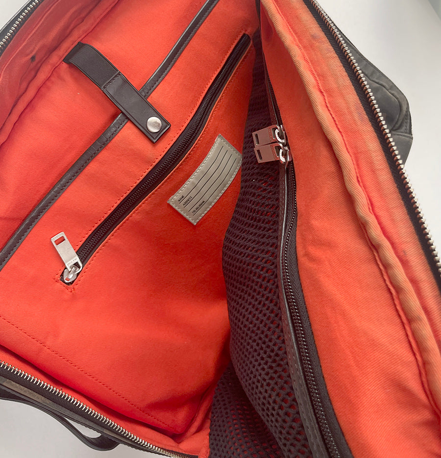 Jack Spade Camouflage & Leather Backpack / Briefcase Hybrid Bag