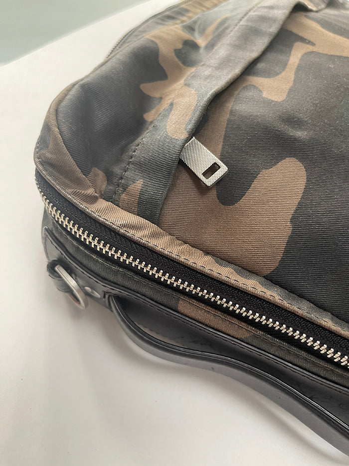 Jack Spade Camouflage & Leather Backpack / Briefcase Hybrid Bag