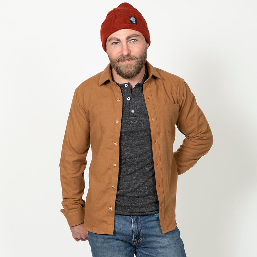 Charcoal Heather Triblend 3/4 Sleeve Henley