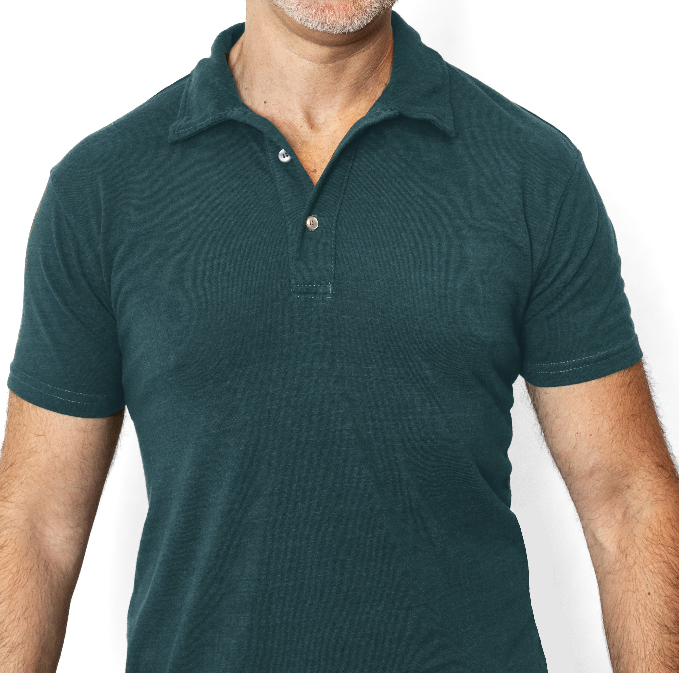 The "Driver" Tri-Blend Polo T-Shirt In Sparkling Teal