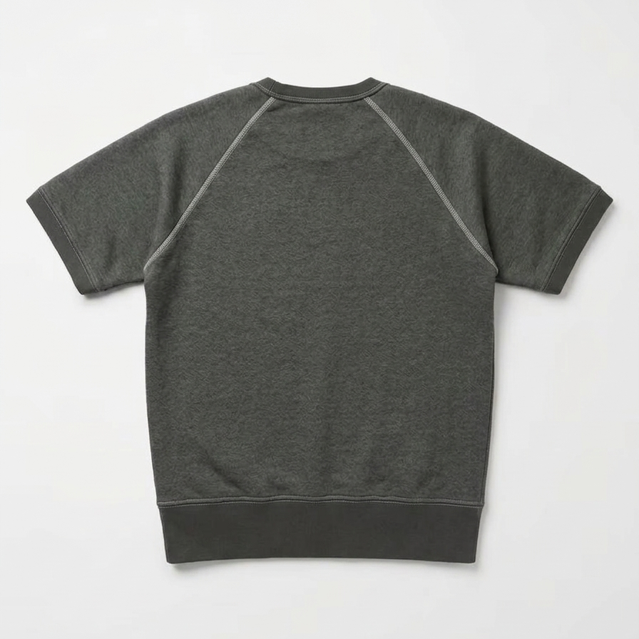 "HOLDER" Short Sleeve French Terry Short Sleeve Crewneck Sweatshirt in Army