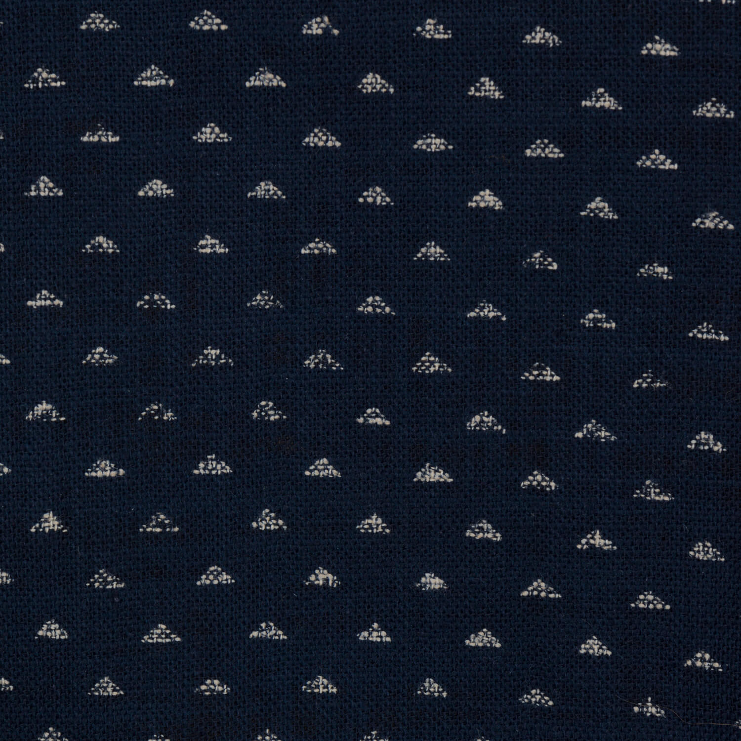 Dark Indigo Blue Japanese "Uroko-Inspired" Print Cotton Shorts - Made in USA