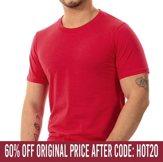 "Kicker" : Cardinal Red Cotton T-Shirt (SIZE S & XL)