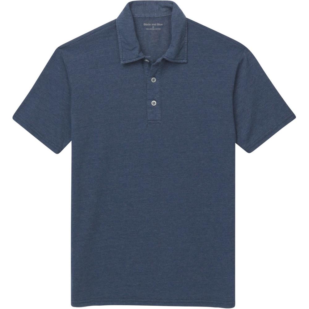 The "Driver" Tri-Blend Polo T-Shirt In Deep Blue