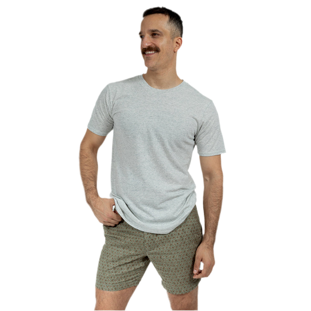 "ARCHER": Salt & Pepper Marled Tri Blend T-Shirt