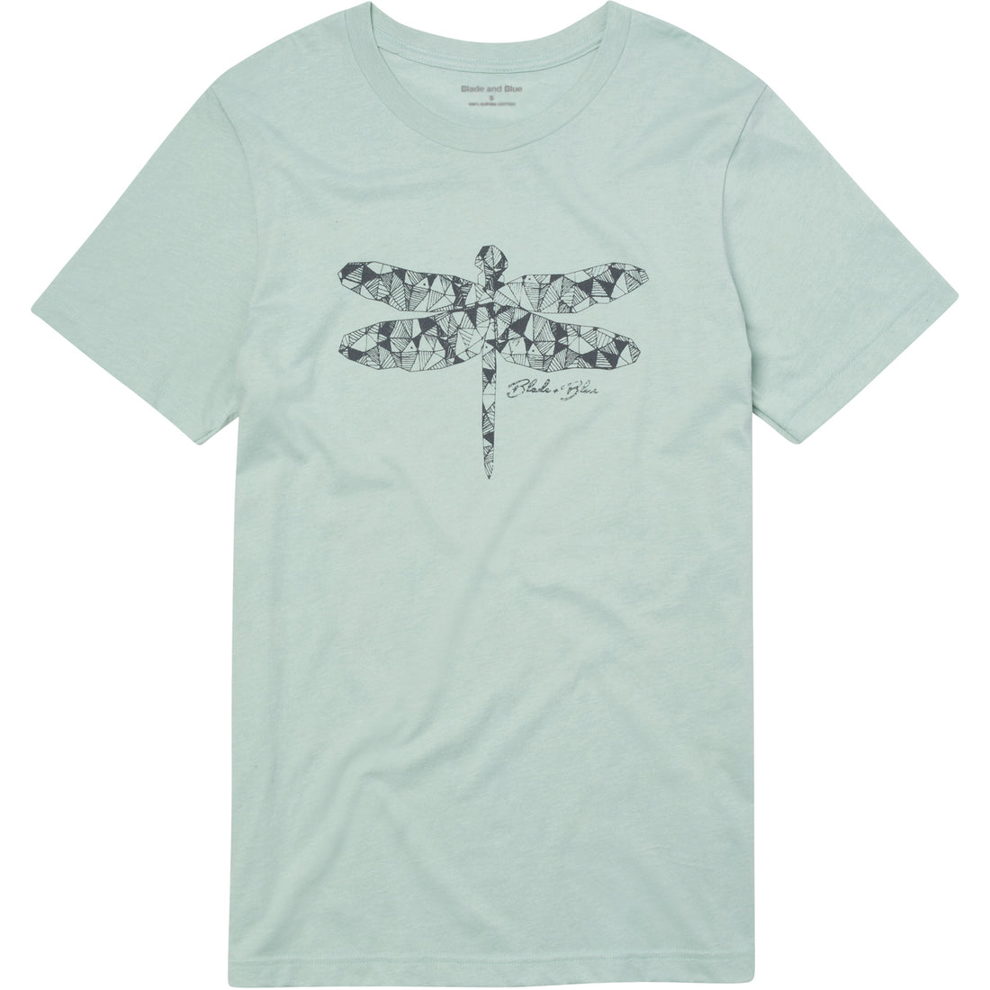 Pale Mint Crystallized Dragonfly Graphic T-Shirt