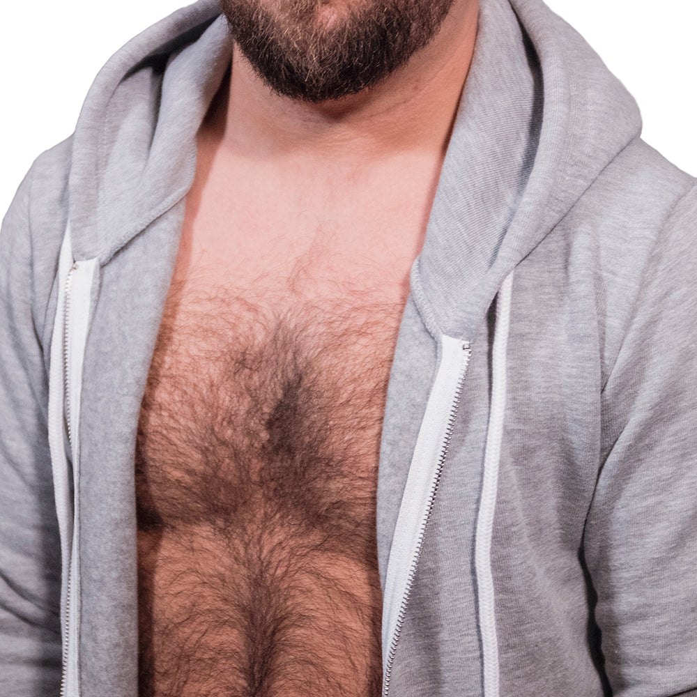 Varsity Grey Heather Salt & Pepper Full Zip Hoodie