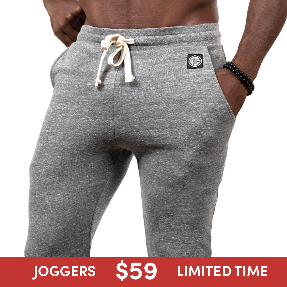 Vintage Grey Marled Jogger Sweatpants