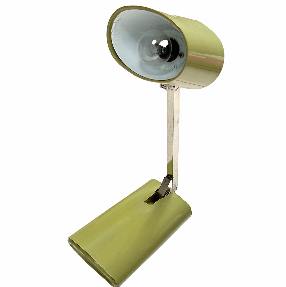 Vintage Tensor Olive Green "Cricket" Model 6100 Folding Desk Lamp