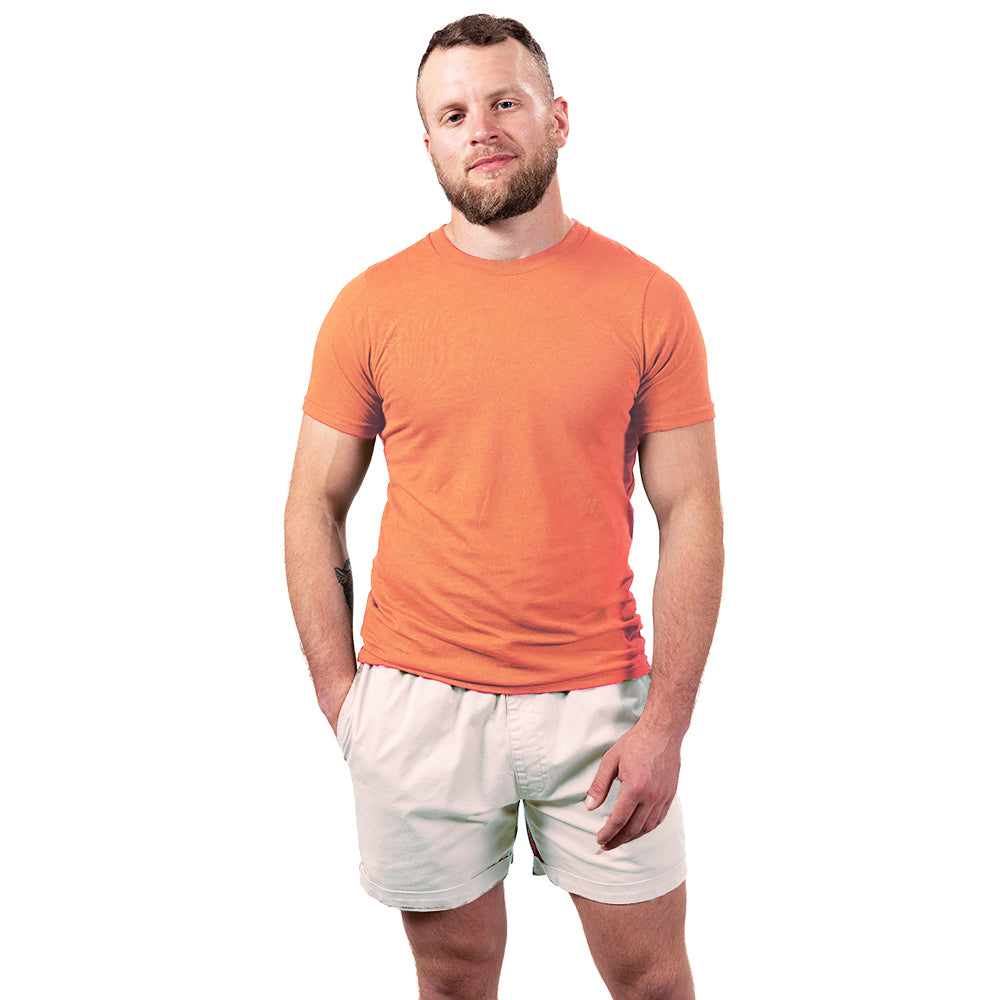 "Kicker" : Orange Melon Cotton T-Shirt