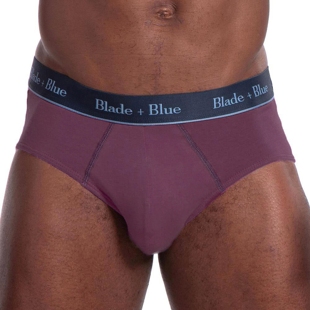 Soft Plum Classic Fit Brief Underwear - Made In USA