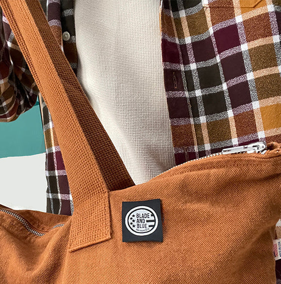 BRUCE Long Sleeve Shirt in Brushed Organic Cotton Ginger, Burgundy & Espresso Flannel Plaid