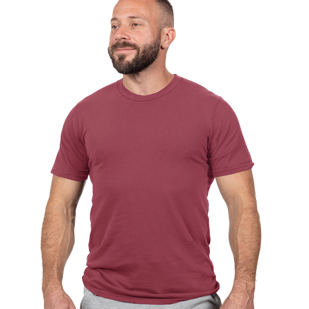 Brick Red Pigment Dyed Cotton T-Shirt