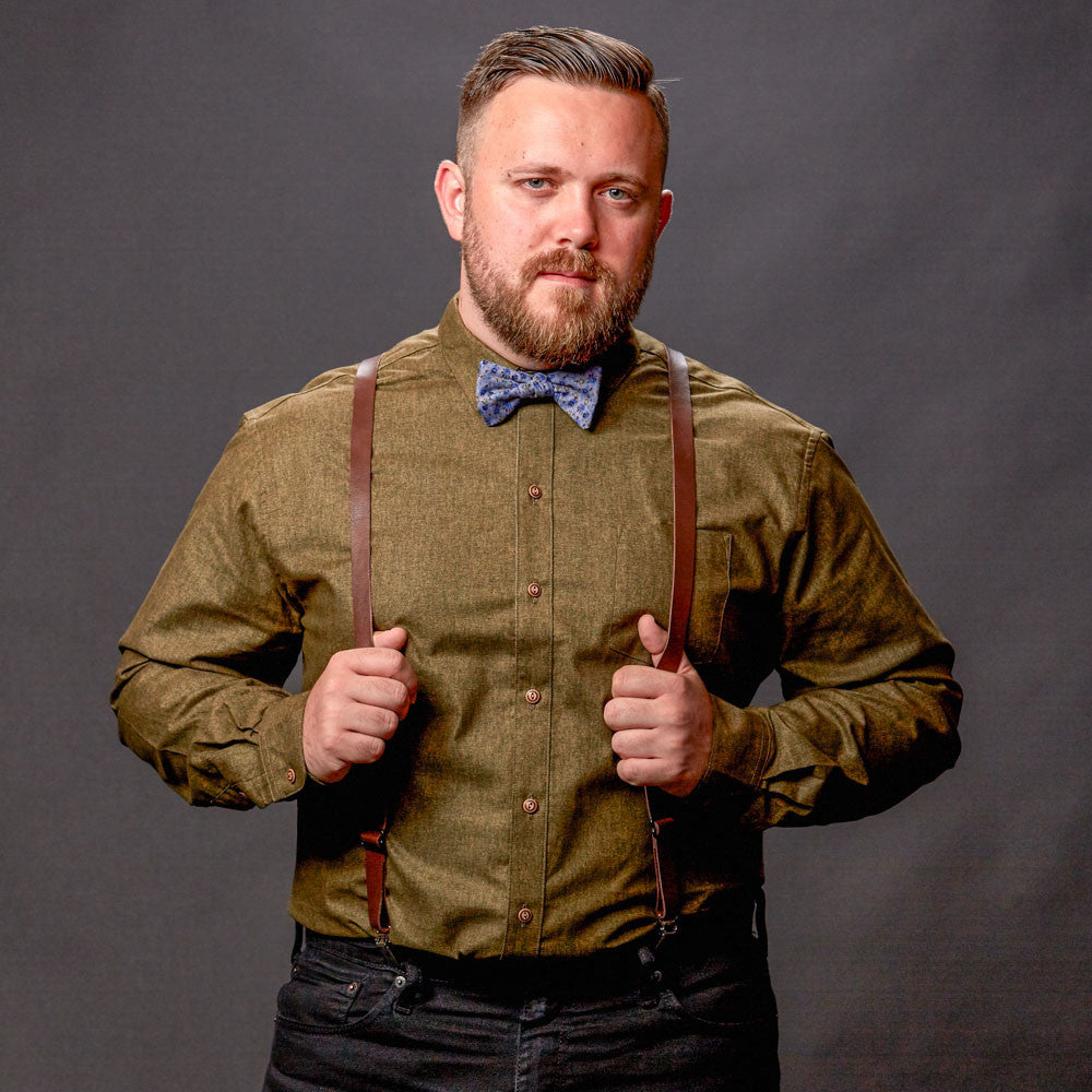 Chocolate Brown Suspenders