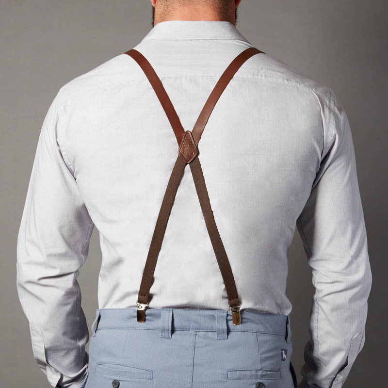 Skinny Leather Suspenders