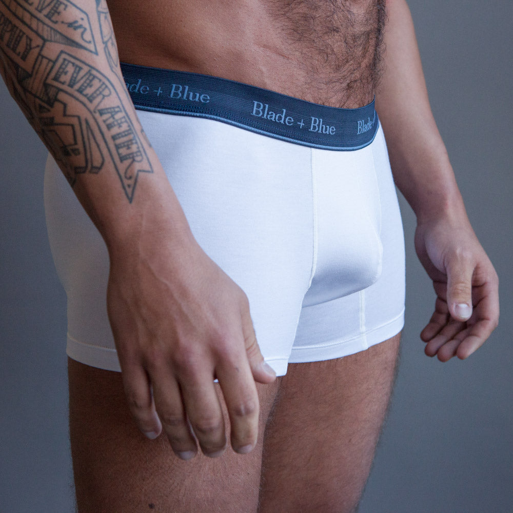 White, Men's Trunk Underwear