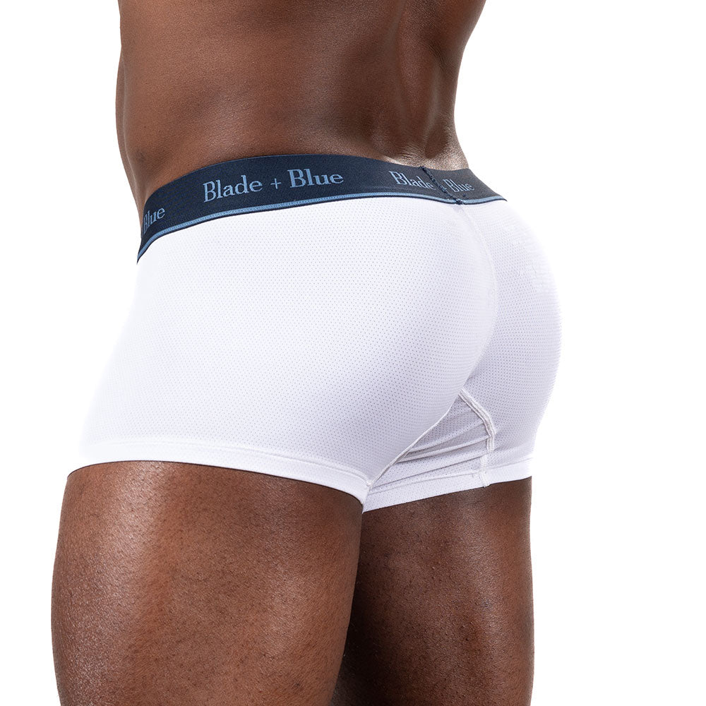 White Active Mesh Mini Trunk Underwear Mens - Made In USA – Blade + Blue