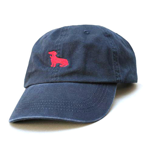 Navy Dachshund Logo Baseball Cap - Mookie