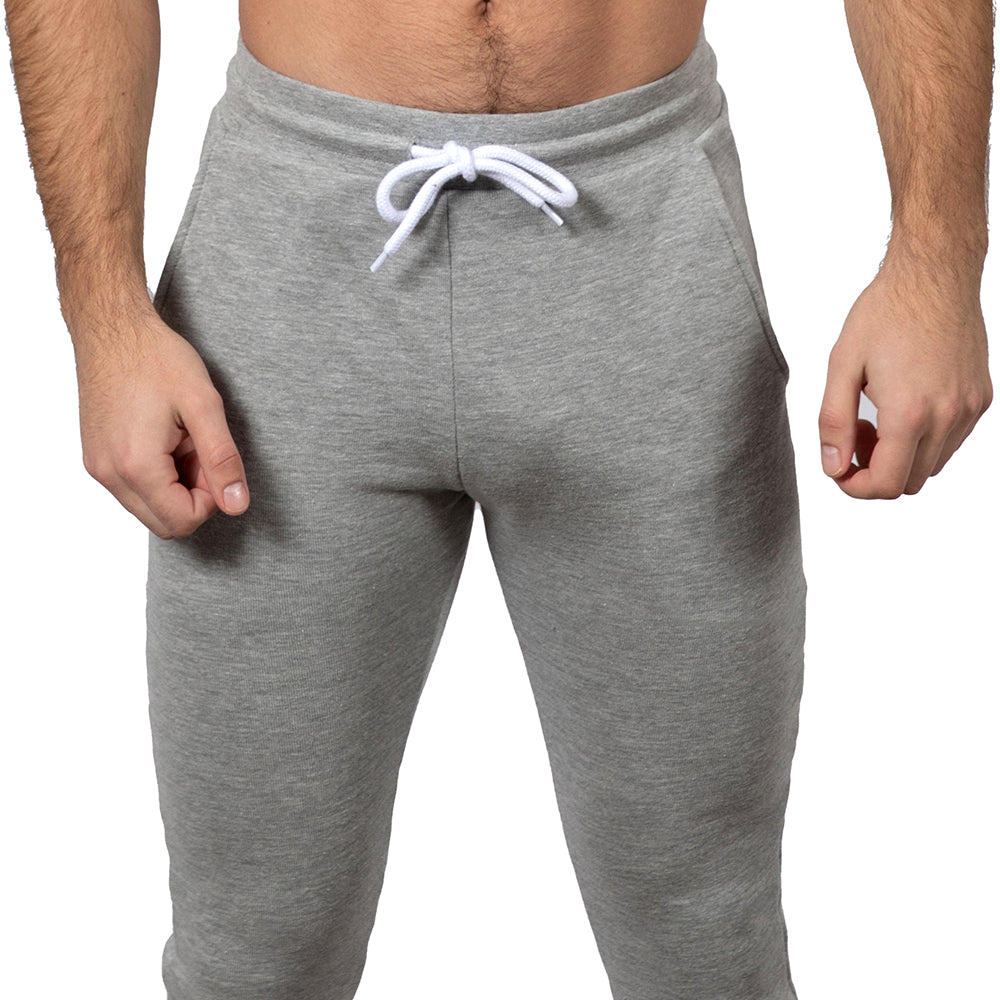 Grey Heather Hugger Jogger Sweatpants - Made in USA