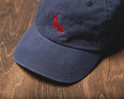 Navy Dachshund Logo Baseball Cap - Mookie