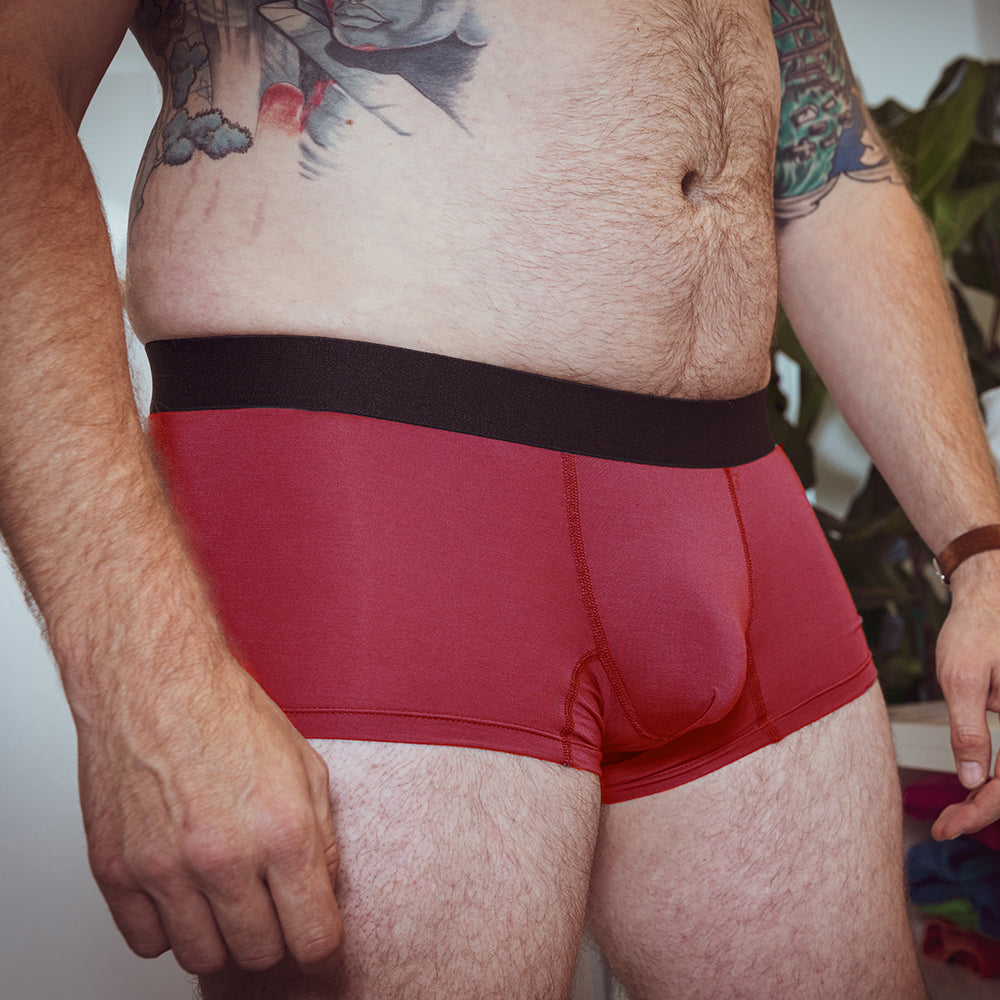Honeymoon Red Short Trunk Underwear - Made In USA