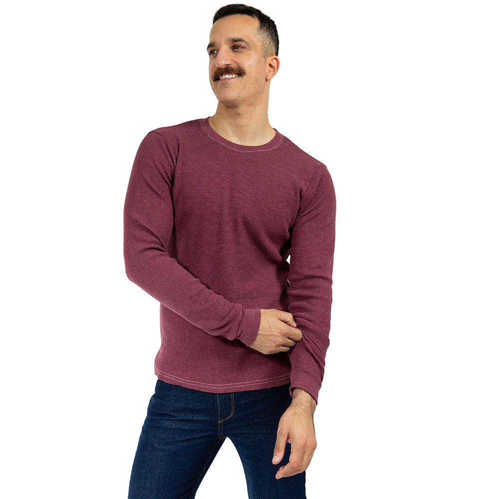 Mulberry Heather Baby Thermal Long Sleeve Shirt