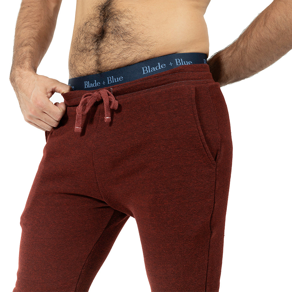 Burgundy Wine Hugger Jogger Sweatpants