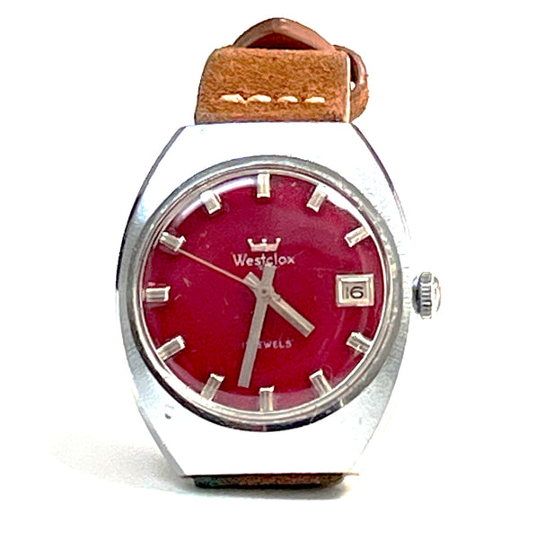 Vintage Westclox Red Dial Watch | Bold Retro Style – Blade + Blue