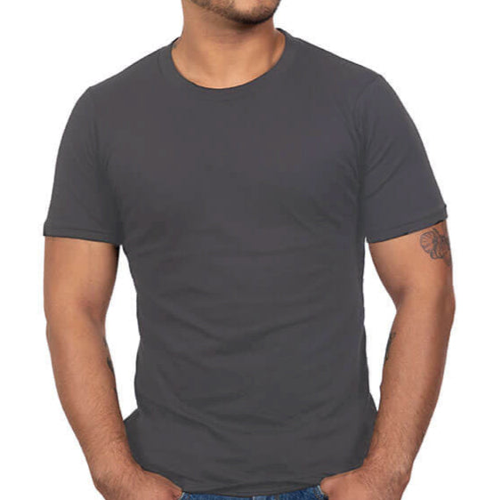 "Kicker" : Dark Slate Gray Cotton T-Shirt