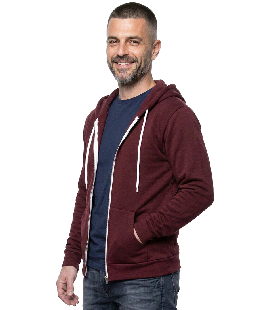 The "Starter" Full Zip 50/50 Hoodie in Wine