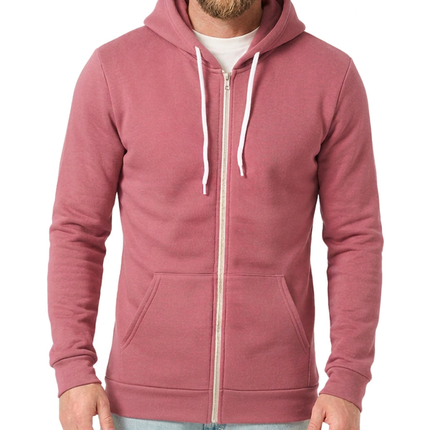 The "Starter" Full Zip 50/50 Hoodie in Red Wine