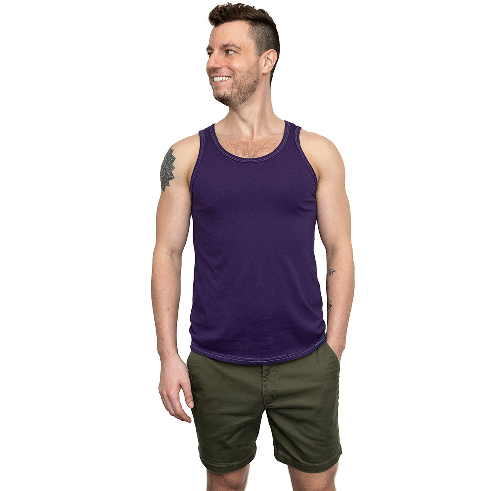 The &quot;Bruiser&quot; Cotton Tank Top in Purple