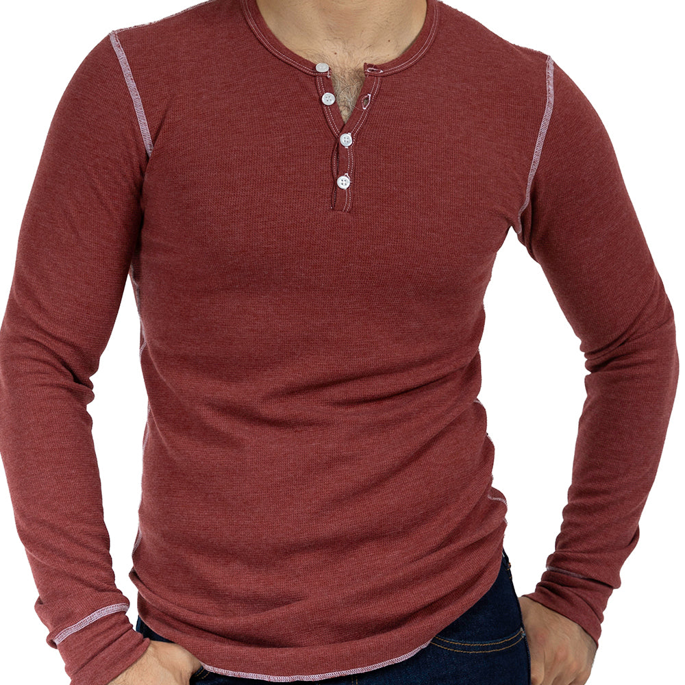 Cinammon Baby Thermal Long Sleeve Henley Shirt