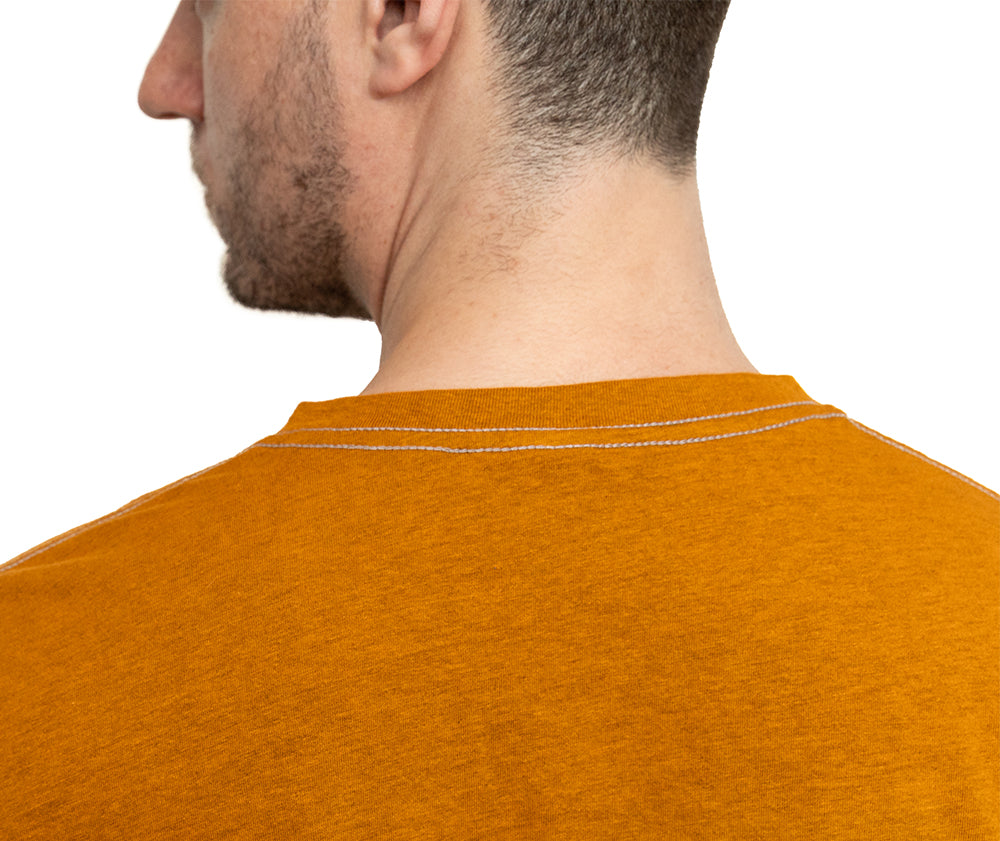 The "VICTOR" Varsity Gold Cotton V-Neck Short Sleeve Tee - Made In USA