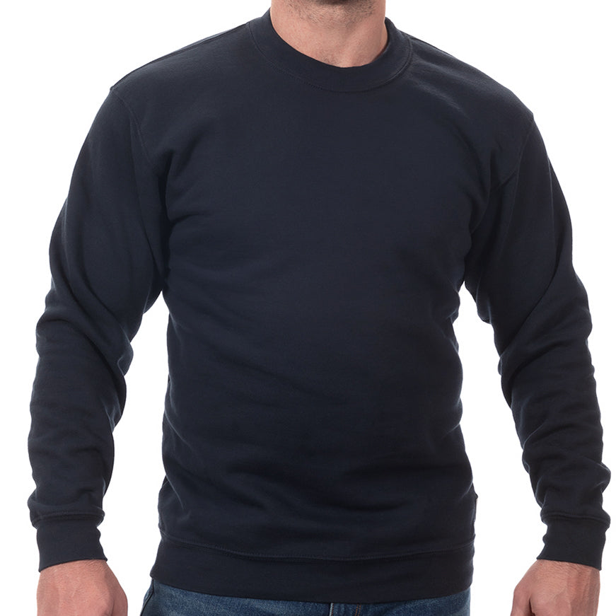Navy Blue Heavy Weight Worker-Wear Inspired Crewneck Sweatshirt - Made in USA